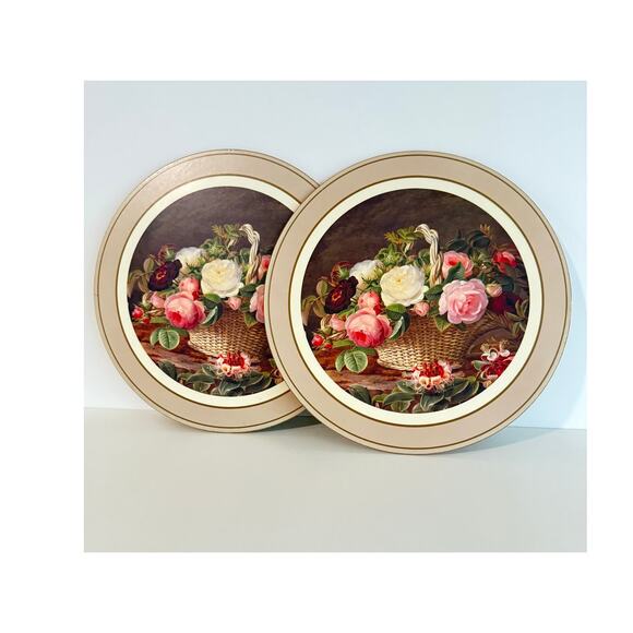 Pimpernel Other - Vintage Pimpernel Round Floral Rose Placemats Set of 2 Made in England